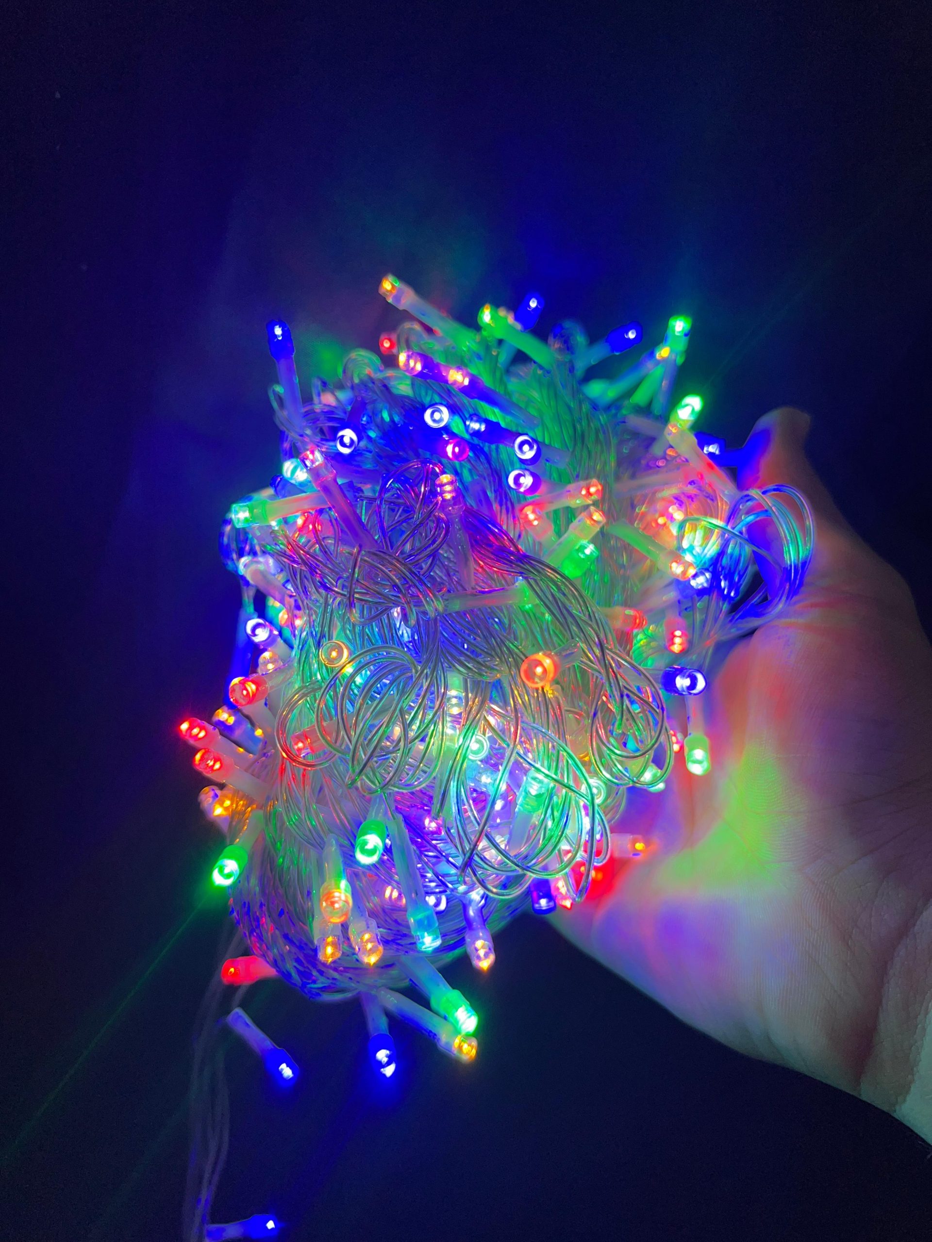 💡 LUZ LINEAL NAVIDEÑA TRADICIONAL – CABLE TRANSPARENTE (7.5 m a 100 m)