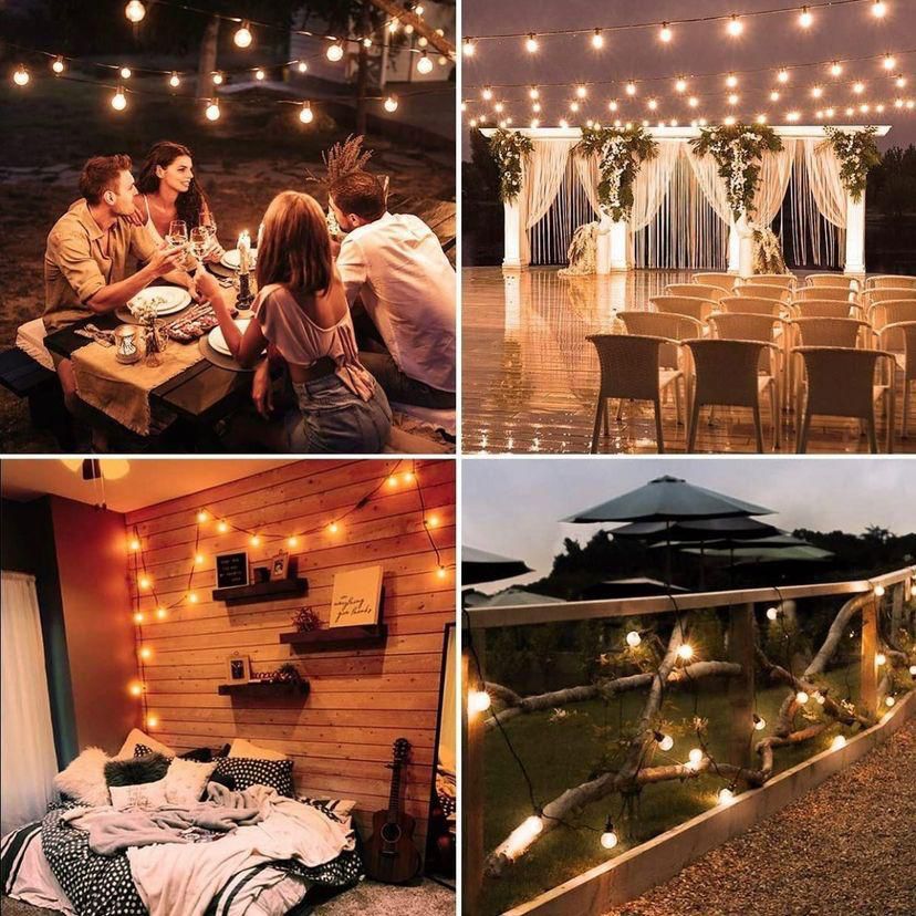 BOMBILLOS DECORATIVOS LINEALES CÁLIDOS (CABLE NEGRO)💡 - Imagen 4