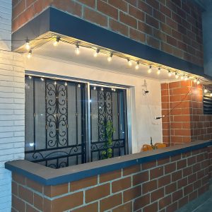 BOMBILLOS DECORATIVOS LINEALES CÁLIDOS (CABLE NEGRO)💡