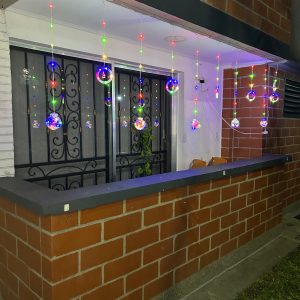 💡CORTINA CON FIGURAS – BOLA + ARO 🎊⭕ (3 METROS)