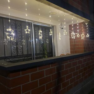 💡CORTINA CON FIGURAS – VENADO + ESTRELLA 🦌⭐ (3 METROS)