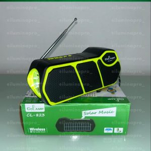 🎶Parlante + Radio + Linterna Solar